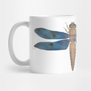 Dragonfly # 3 - brown & orange with blue wings Mug